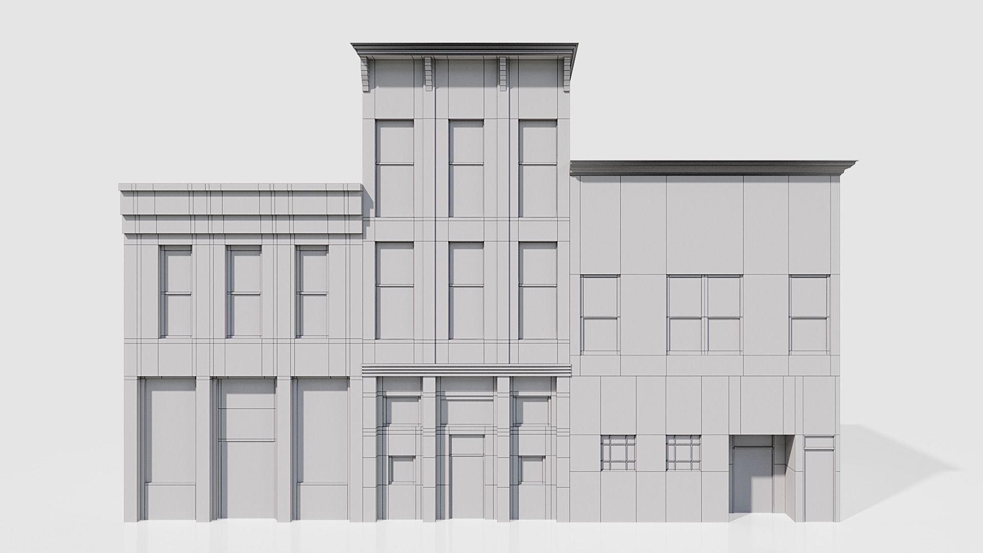 city collection Lowpoly Low-poly 3D model_8