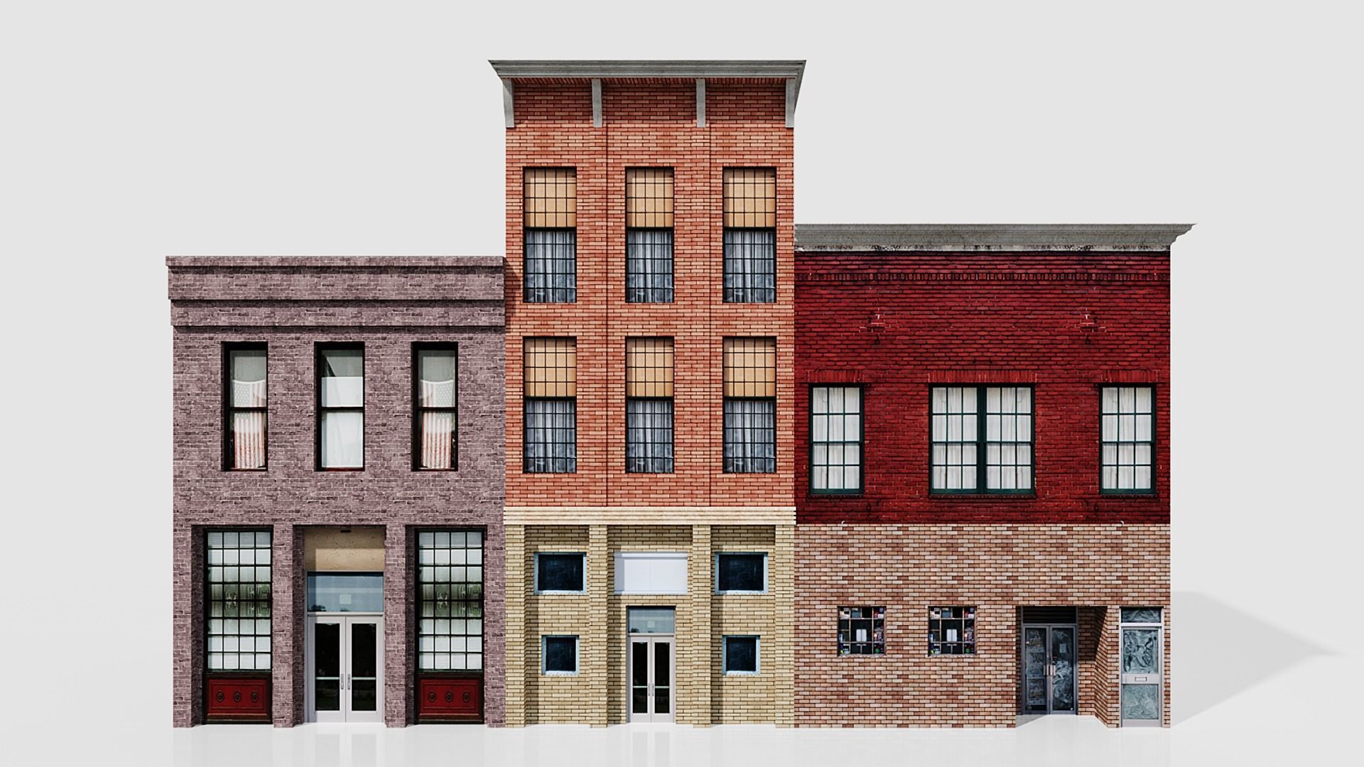 city collection Lowpoly Low-poly 3D model_7