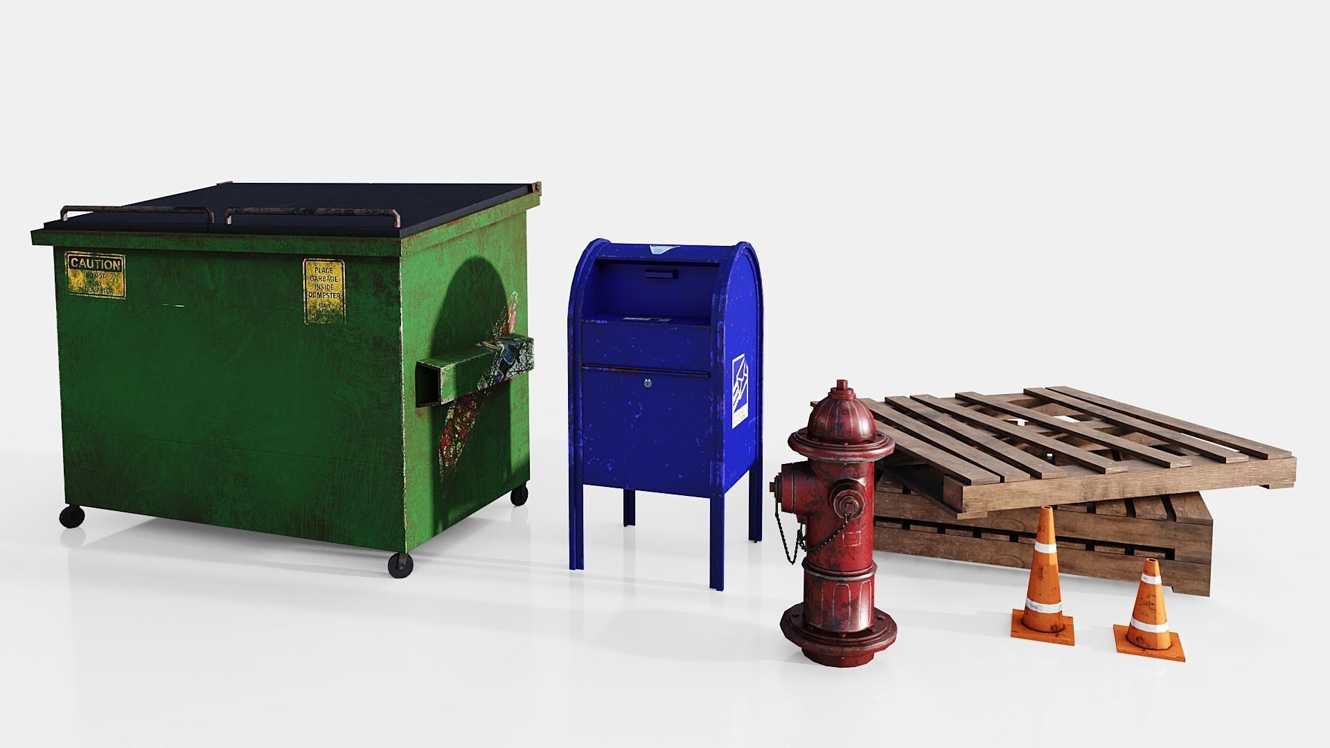 city collection Lowpoly Low-poly 3D model_25