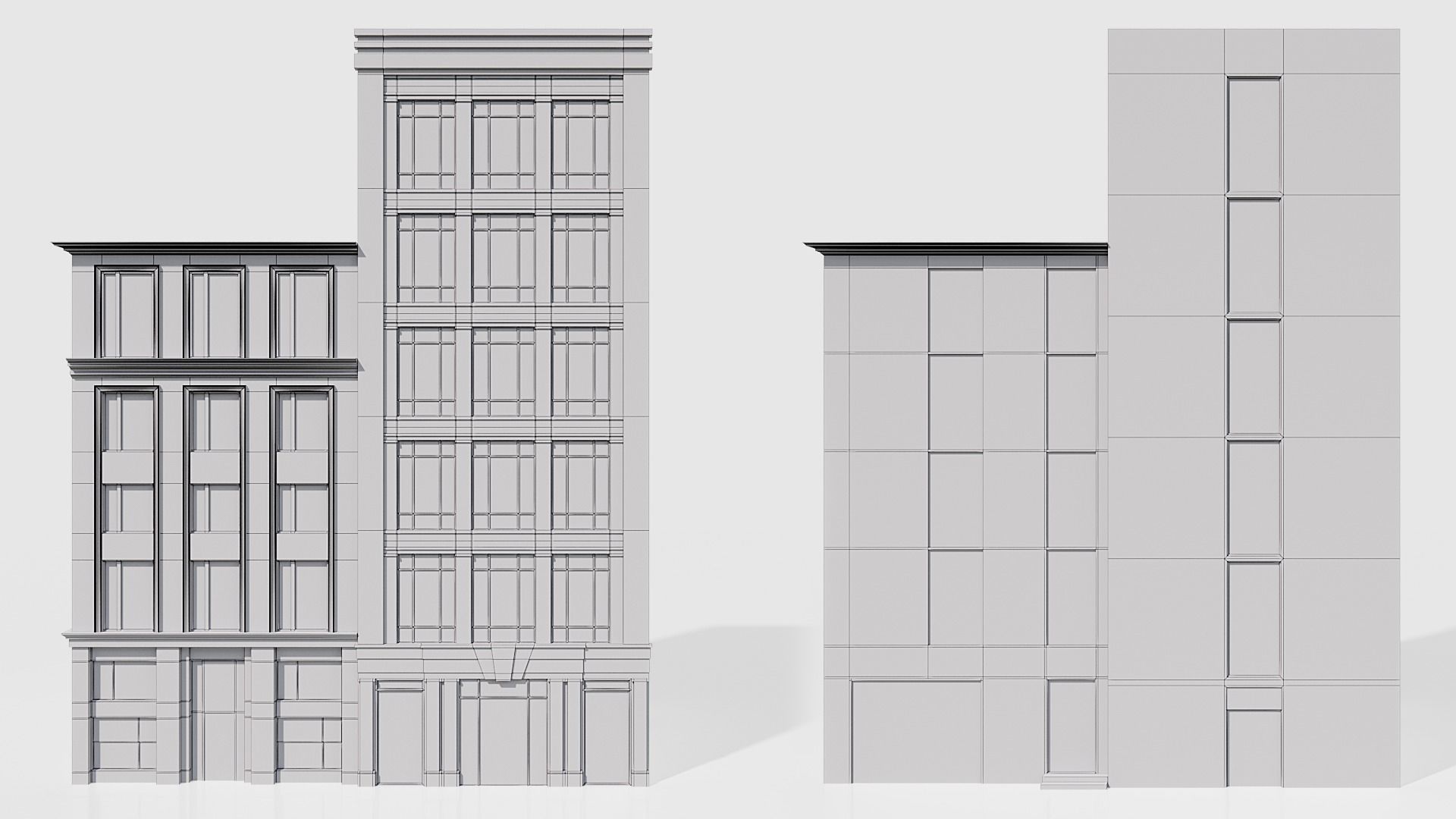 city collection Lowpoly Low-poly 3D model_4