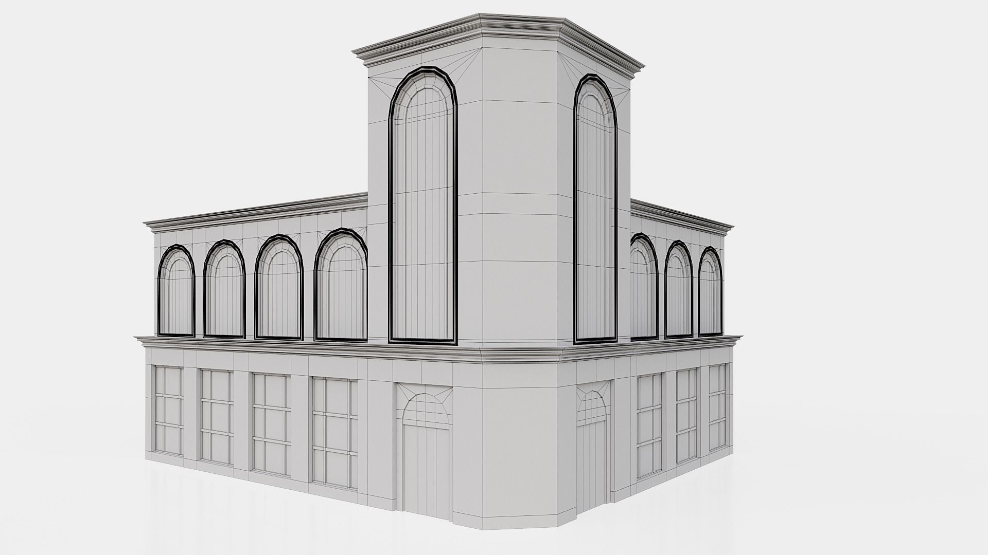 city collection Lowpoly Low-poly 3D model_6