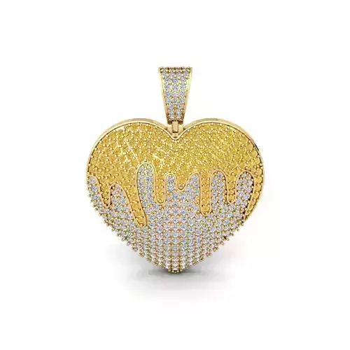 Hear Pendent 3d Model and Render Detail 