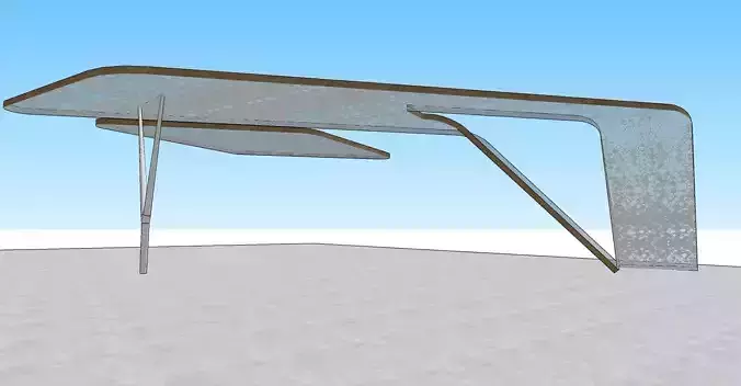 Contemporary Bus stop 3d model