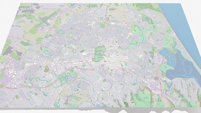 Cityscape Christchurcrh New Zealand 3D model 2