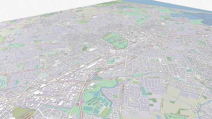 Cityscape Christchurcrh New Zealand 3D model 4
