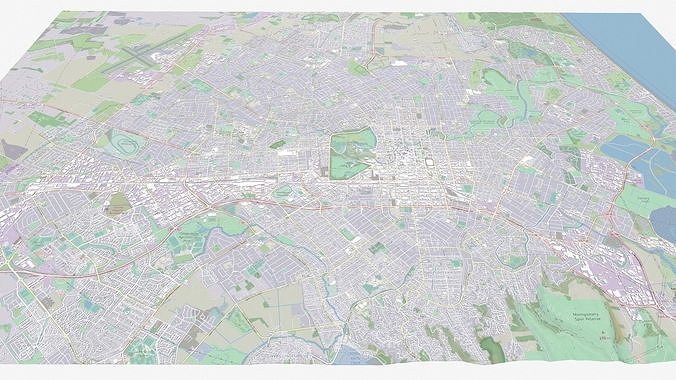 Cityscape Christchurcrh New Zealand 3D model 6