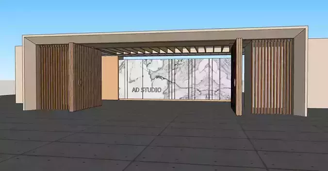 gate house 3D model 3D model