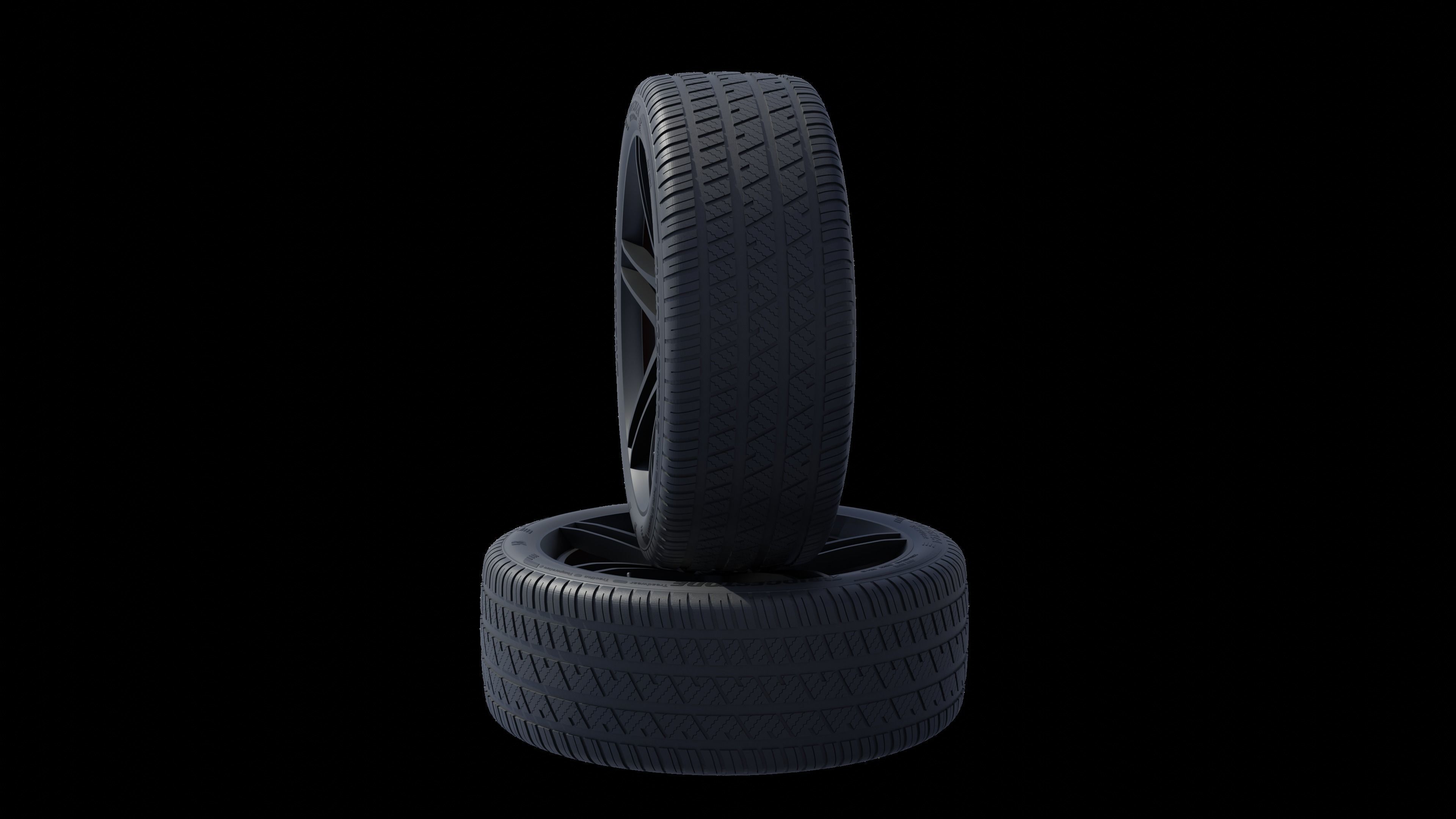 3d Wheel Model of Bridgestone Potenza RE980AS PLUS Low-poly 3D model_14