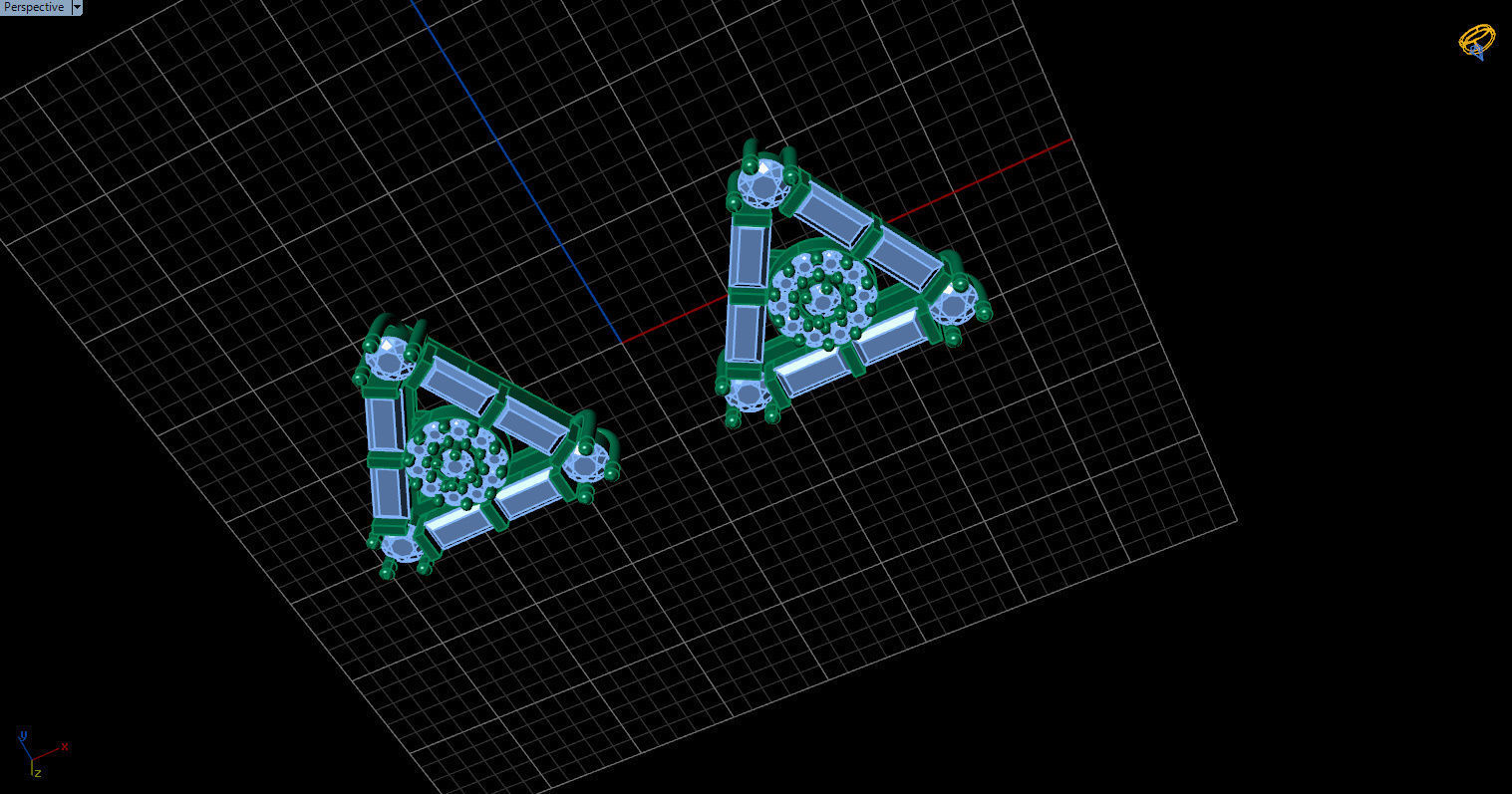 minimal triangular model with round and baguette gemstone Free 3D print model_21