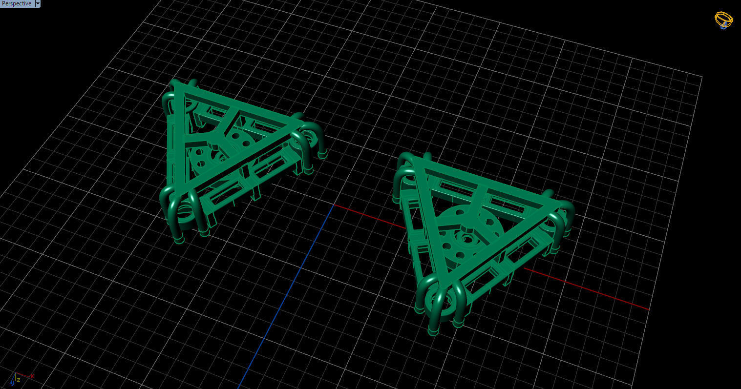 minimal triangular model with round and baguette gemstone Free 3D print model_17