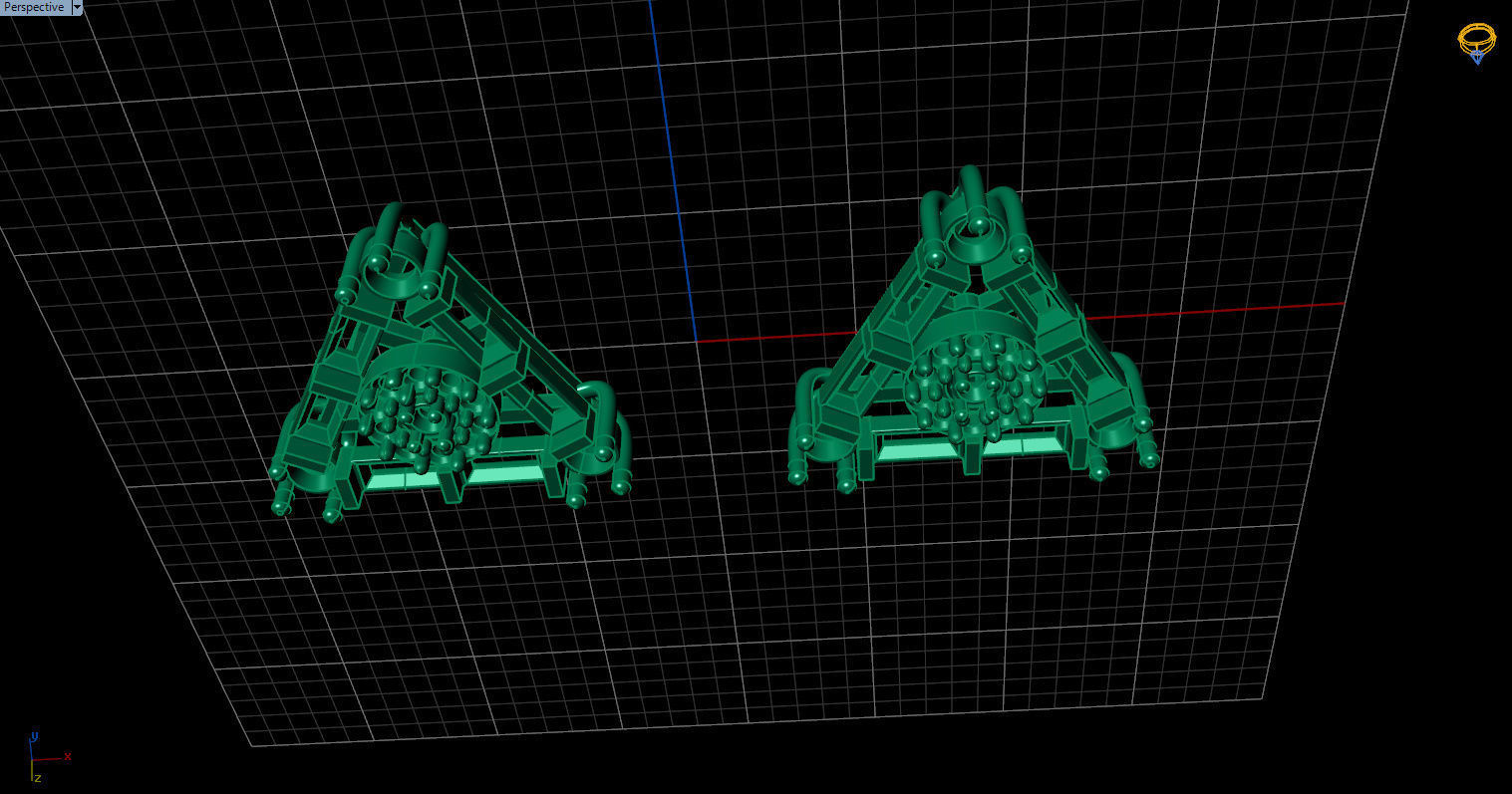 minimal triangular model with round and baguette gemstone Free 3D print model_11