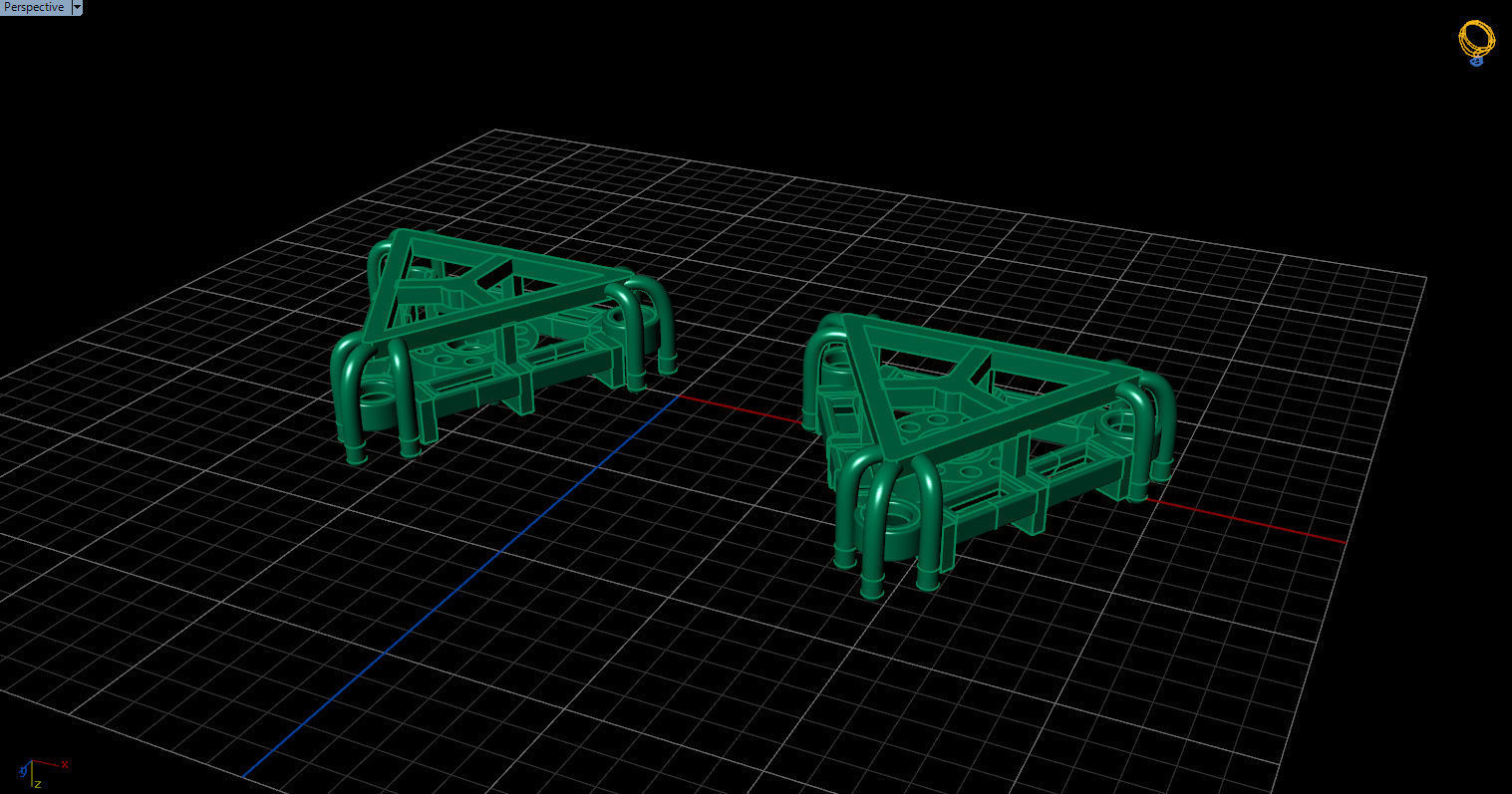 minimal triangular model with round and baguette gemstone Free 3D print model_18