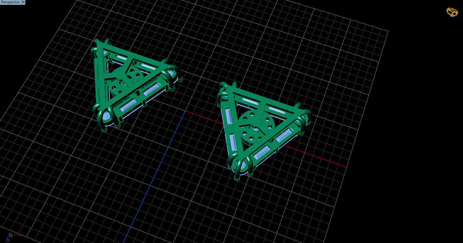 minimal triangular model with round and baguette gemstone Free 3D print model_19