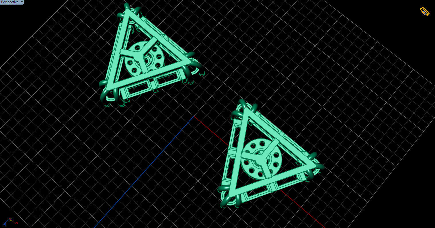 minimal triangular model with round and baguette gemstone Free 3D print model_16
