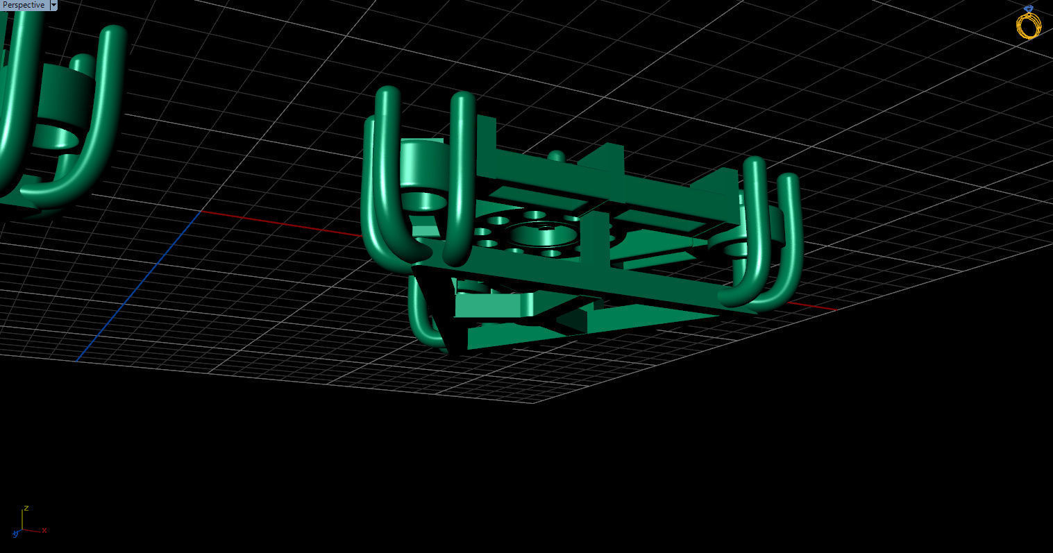minimal triangular model with round and baguette gemstone Free 3D print model_31