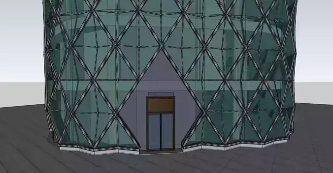 Abstract glass building
