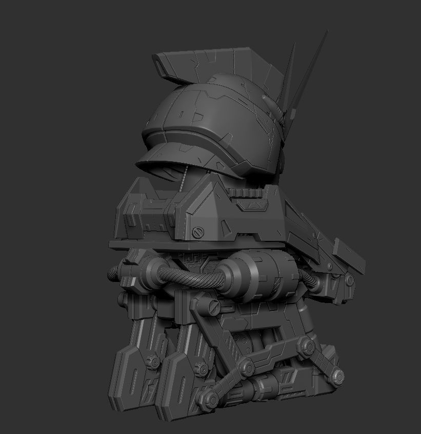 Nugundam Head 3D print model_7