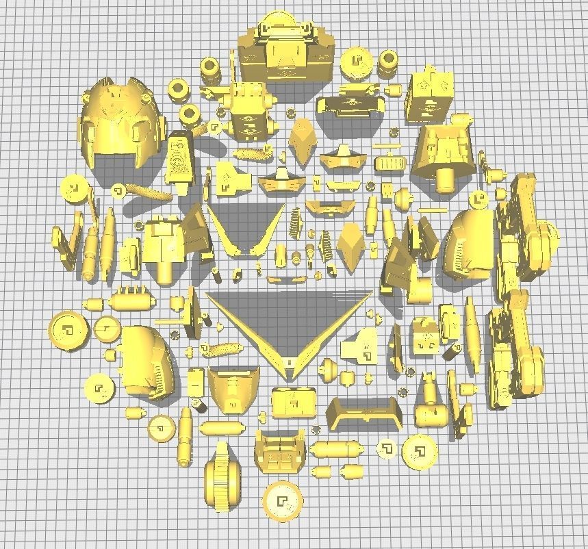 Nugundam Head 3D print model_11