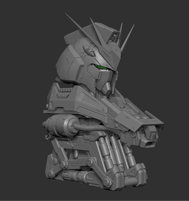 Nugundam Head 3D print model_2