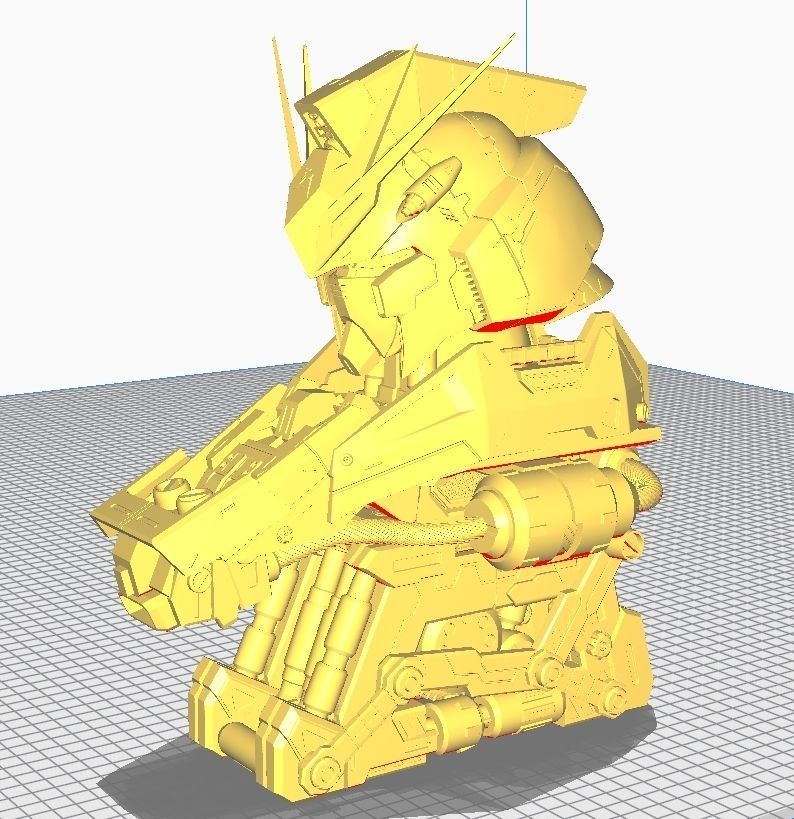 Nugundam Head 3D print model_12