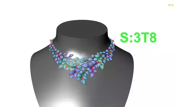 Leaf necklace 3D print model