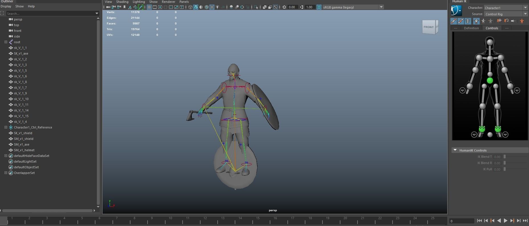Viking 1 A pose Low-poly character redy for games Low-poly 3D model_19