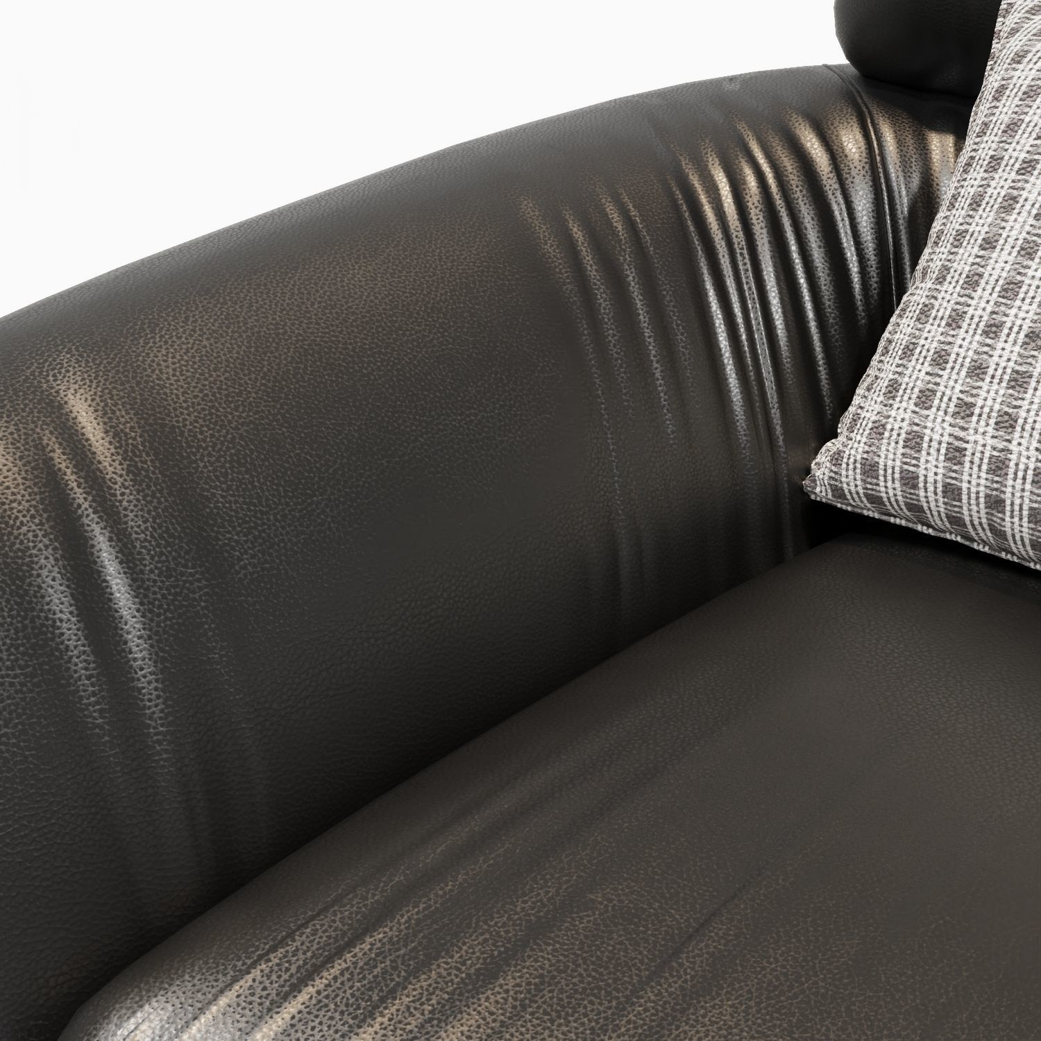 Single sofa Low-poly 3D model_10