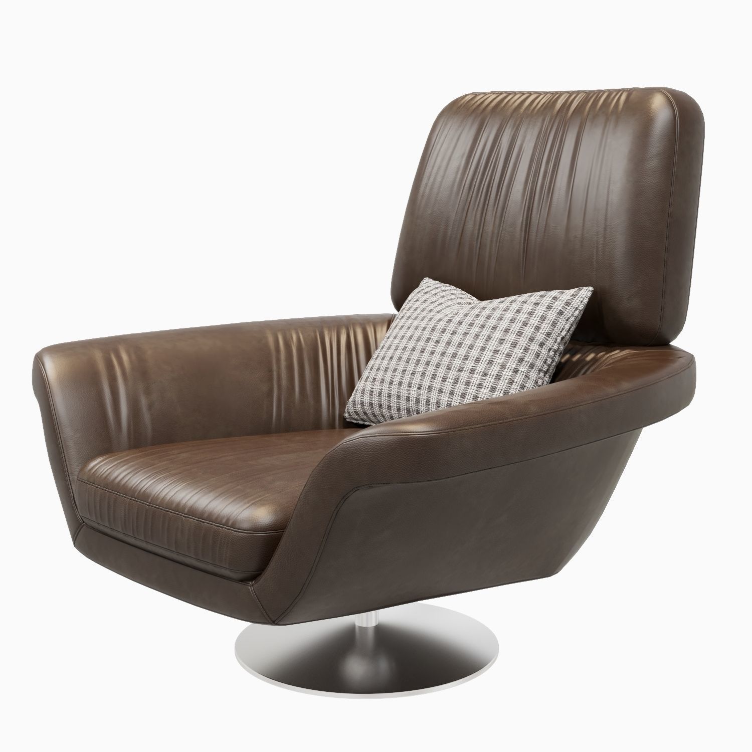 Single sofa Low-poly 3D model_7