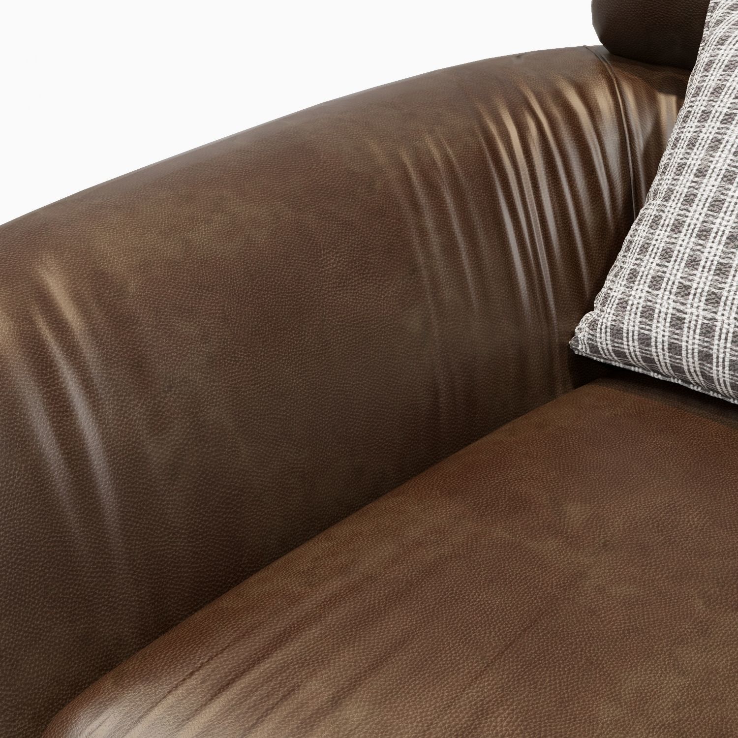 Single sofa Low-poly 3D model_9