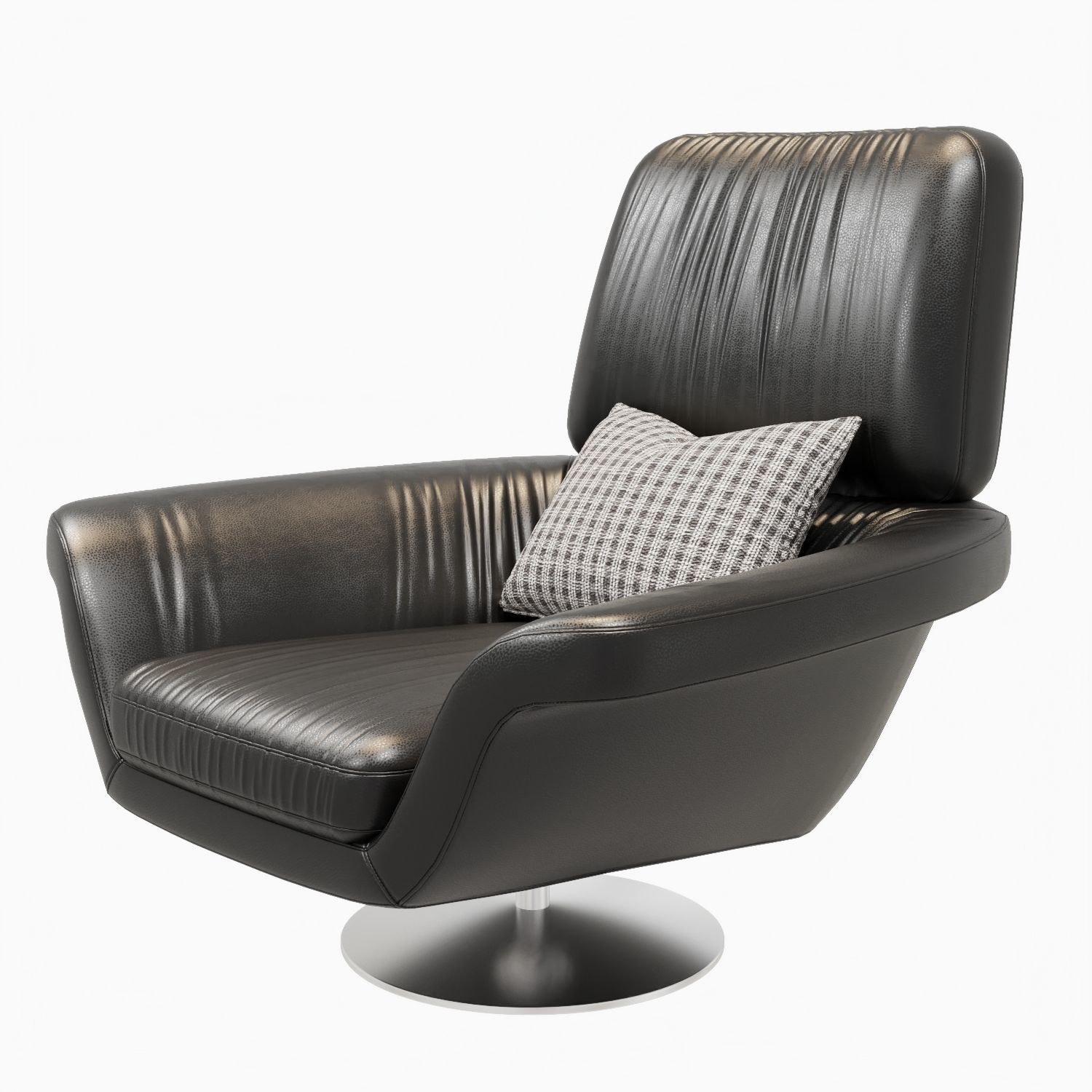 Single sofa Low-poly 3D model_6