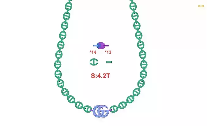 Necklace GG 3D print model