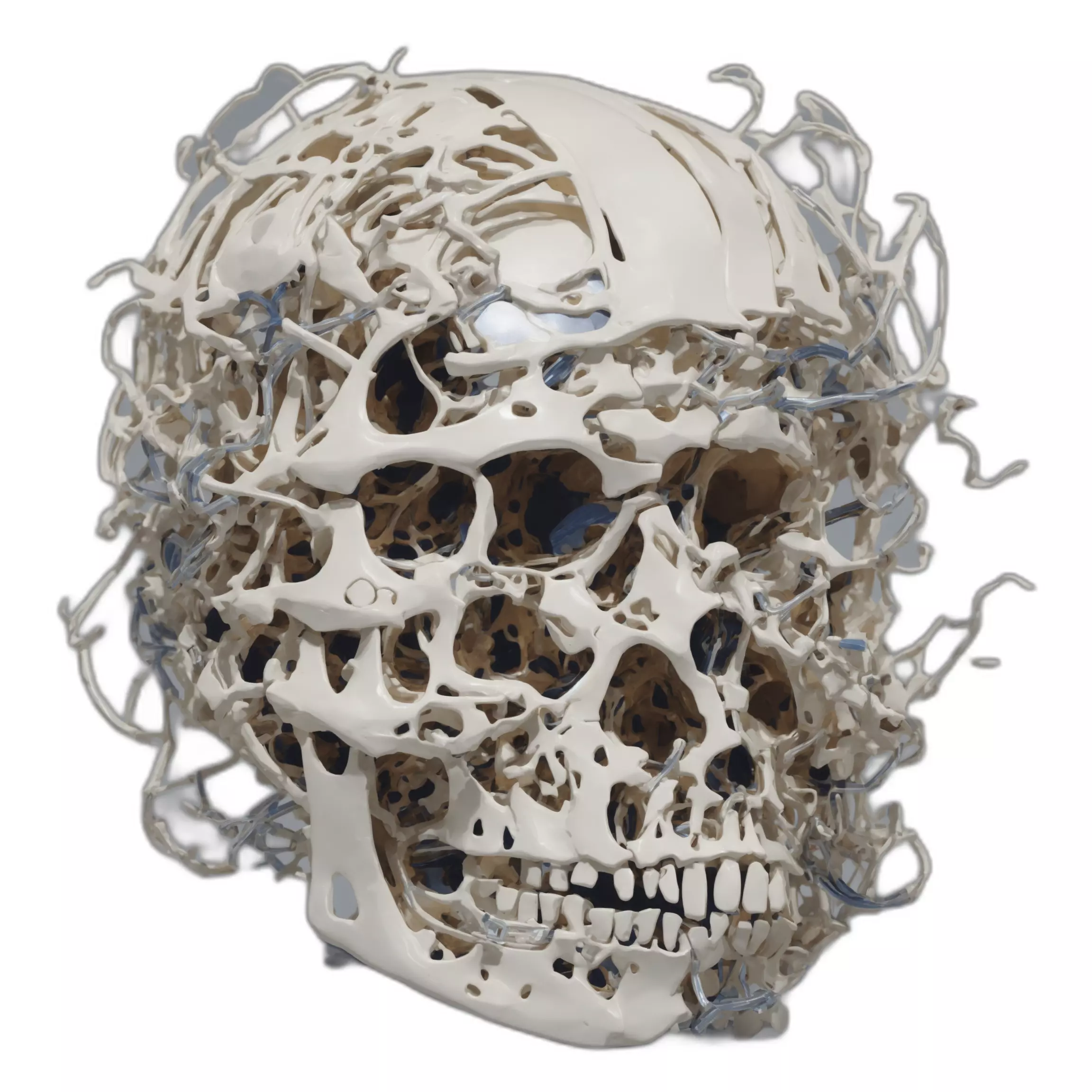 3D Skelton model Low-poly 3D model_0