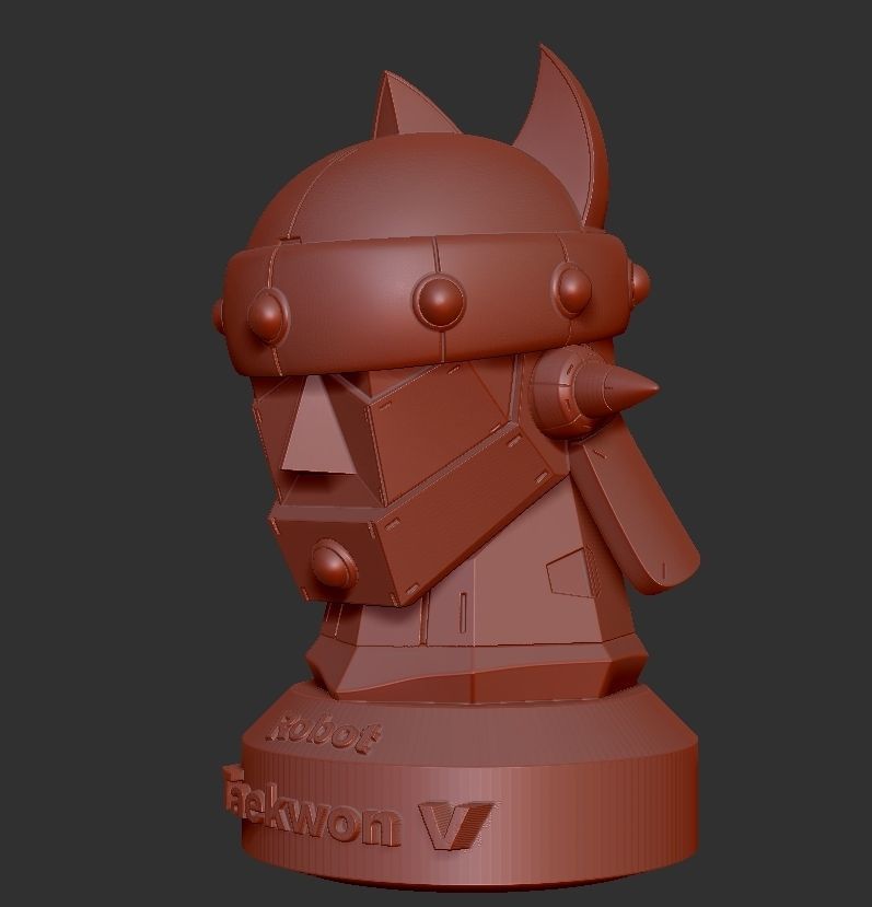 Tewkwon V Head 3D print model_7
