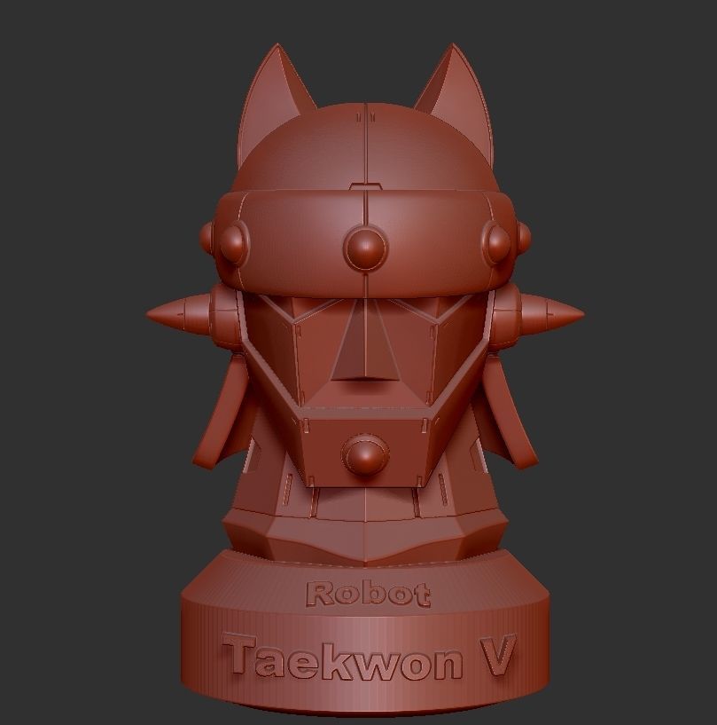 Tewkwon V Head 3D print model_6