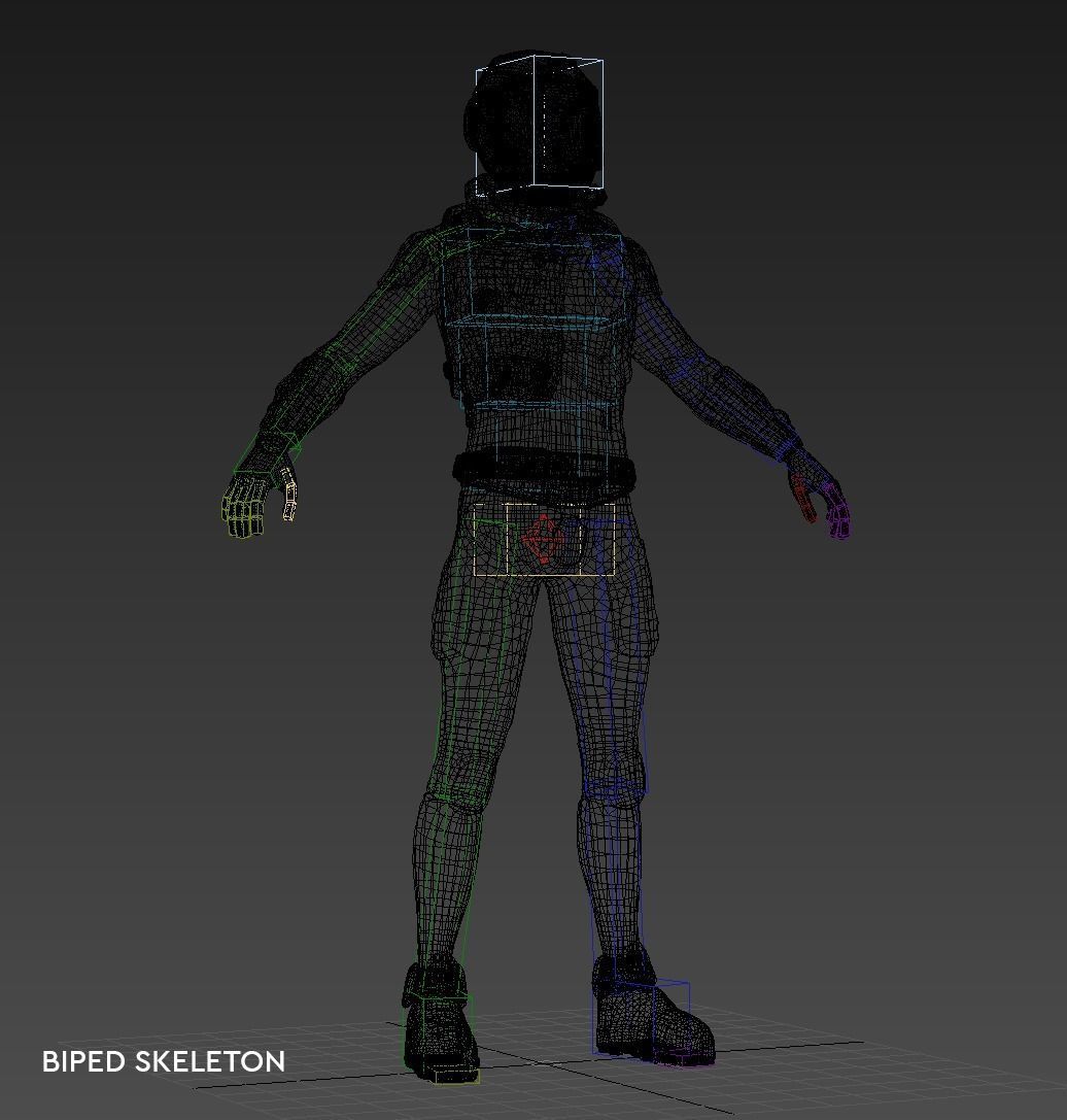 Mars Suit - Male Low-poly 3D model_18