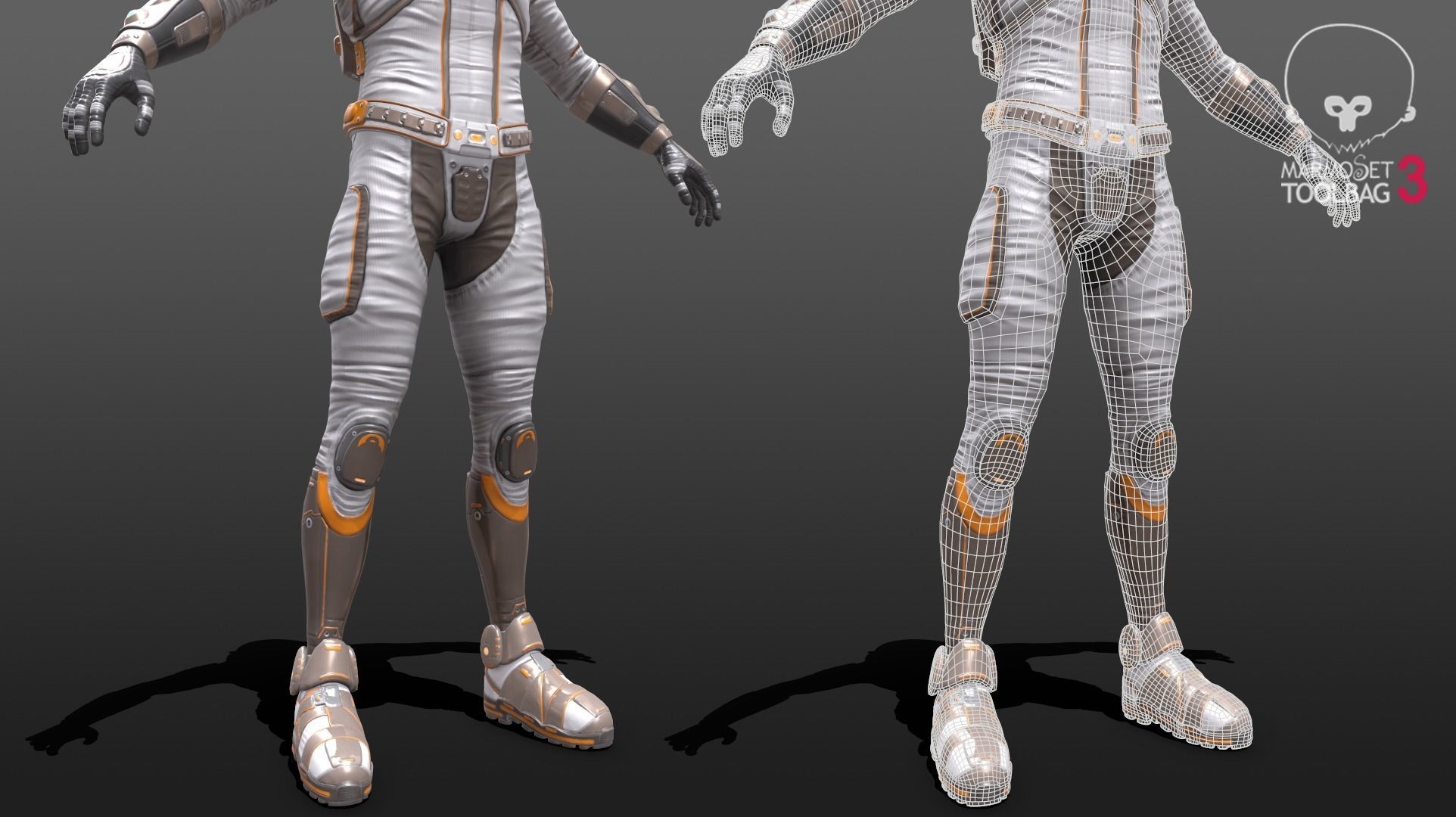 Mars Suit - Male Low-poly 3D model_5