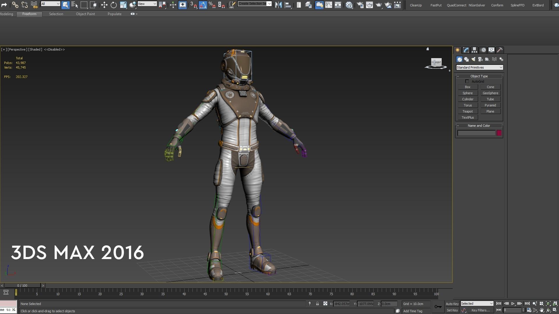 Mars Suit - Male Low-poly 3D model_14