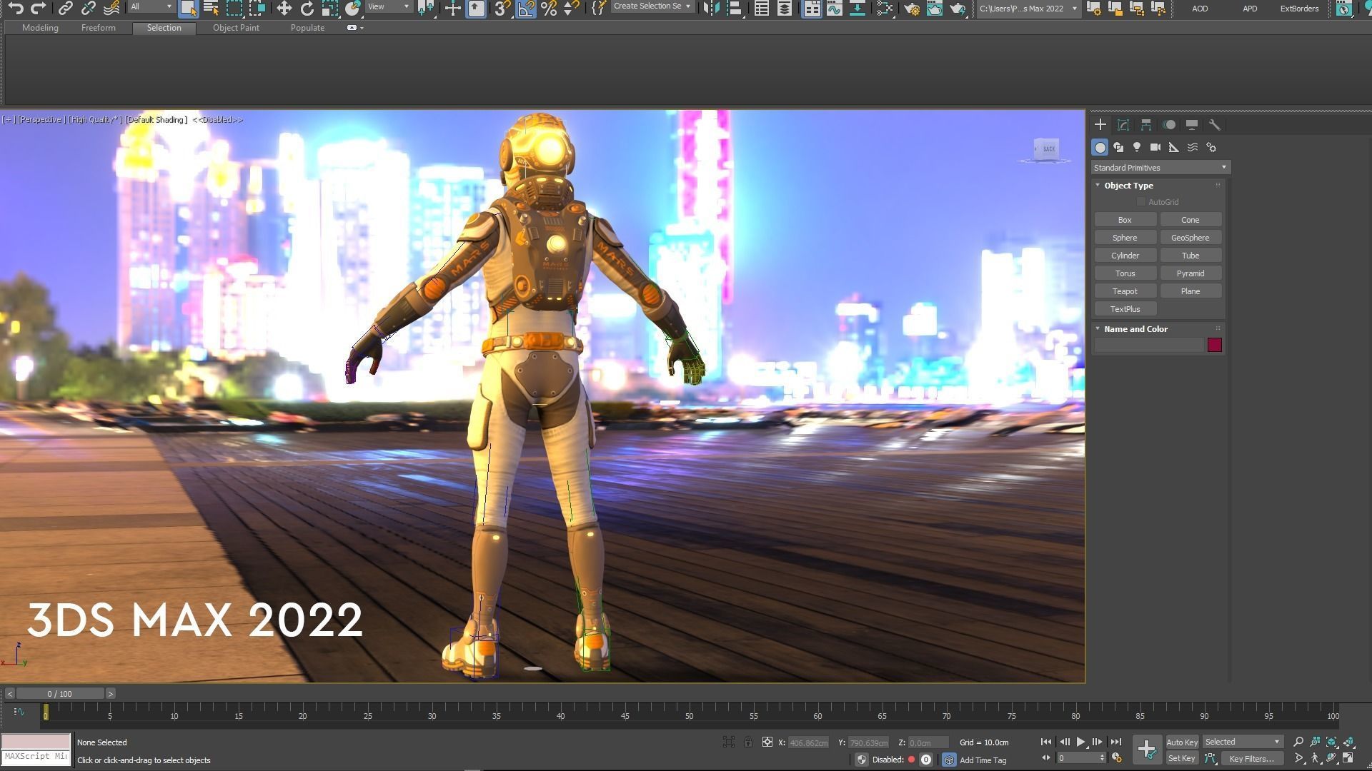 Mars Suit - Male Low-poly 3D model_21