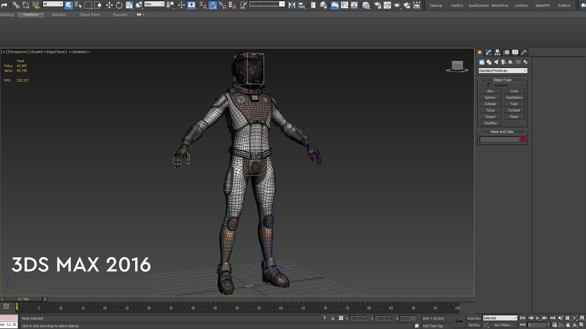 Mars Suit - Male Low-poly 3D model_15