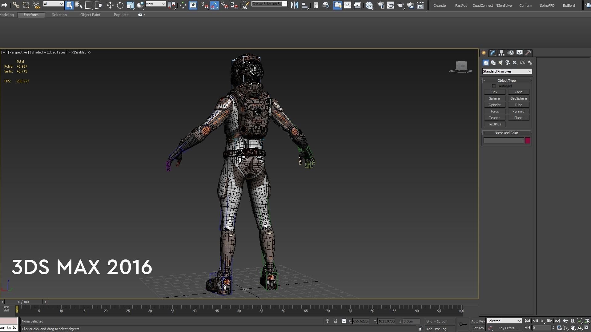 Mars Suit - Male Low-poly 3D model_16