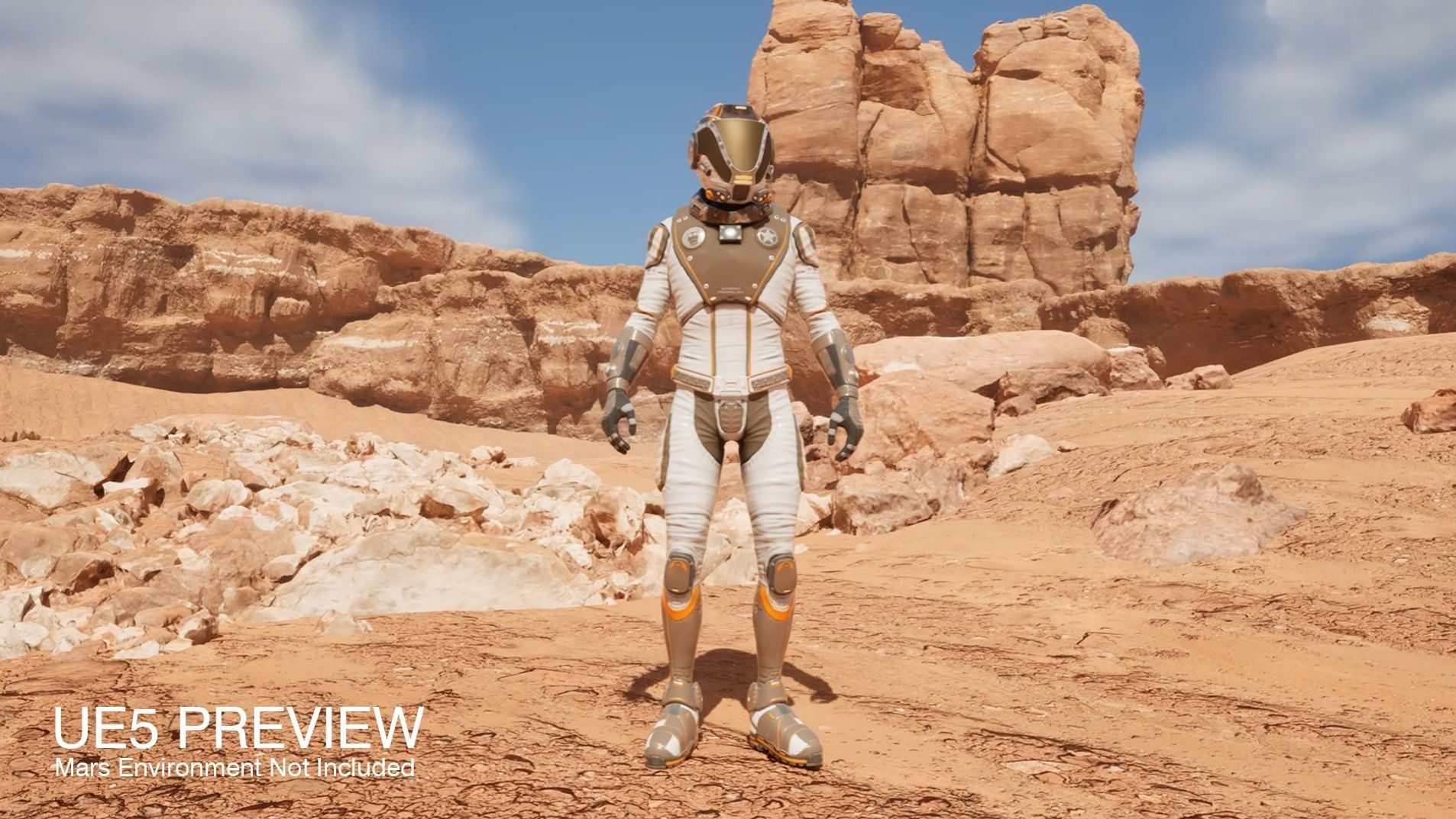 Mars Suit - Male Low-poly 3D model_28