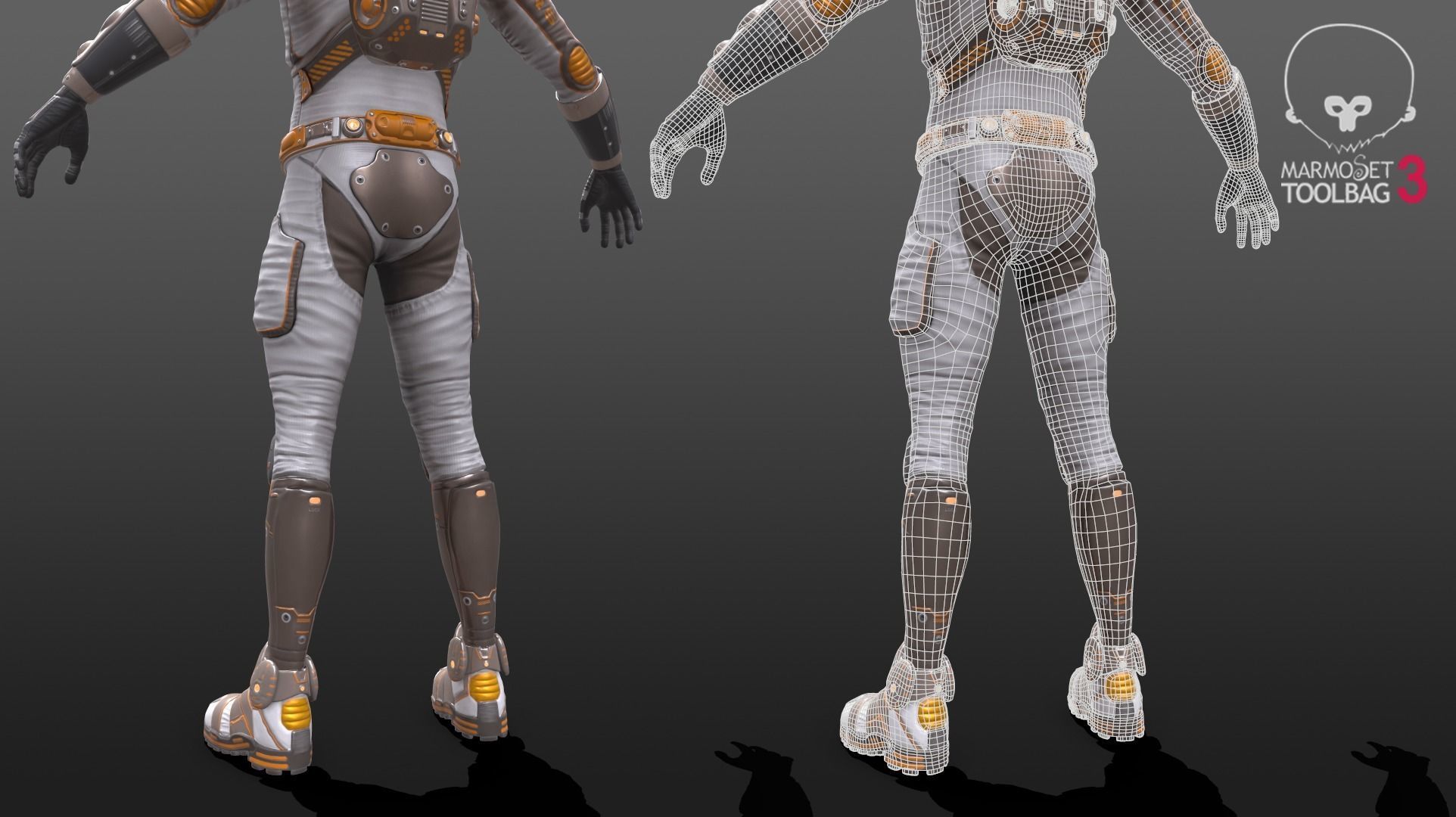 Mars Suit - Male Low-poly 3D model_6