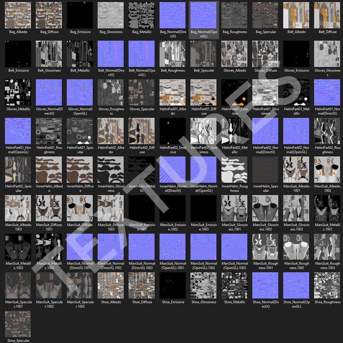 Mars Suit - Male Low-poly 3D model_24