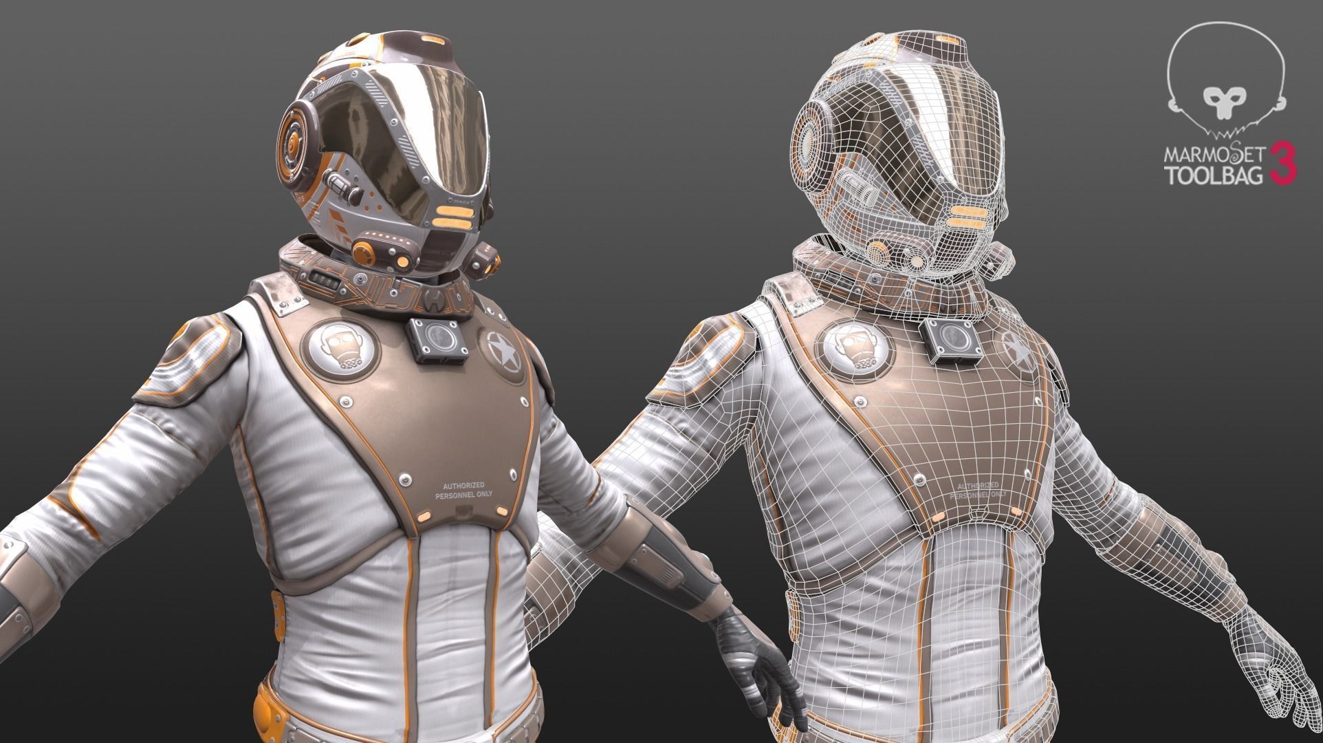 Mars Suit - Male Low-poly 3D model_3