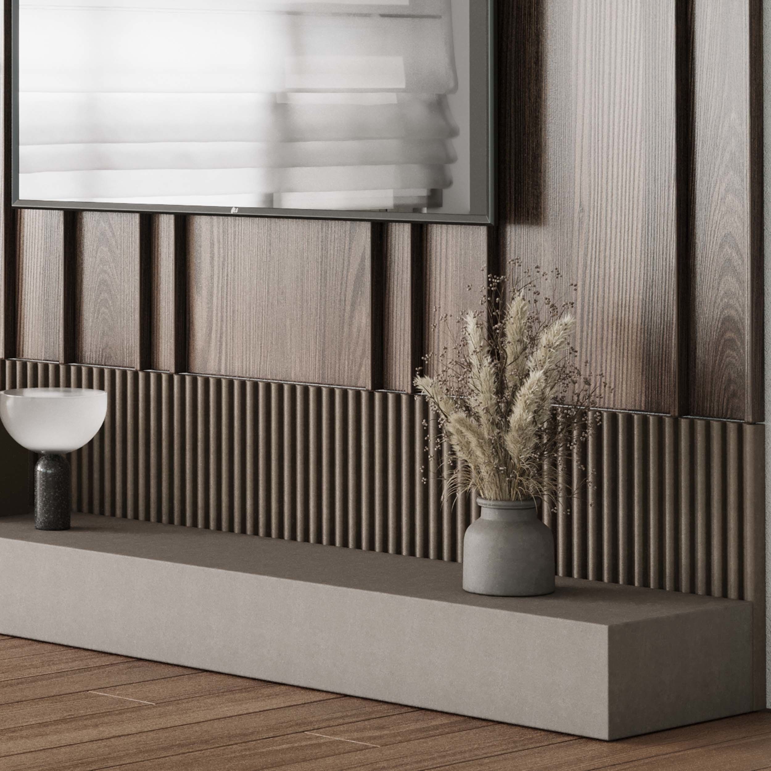 Tv Wall Set 09 Low-poly 3D model_1