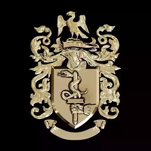 Coats of arms-family crest 3D print model
