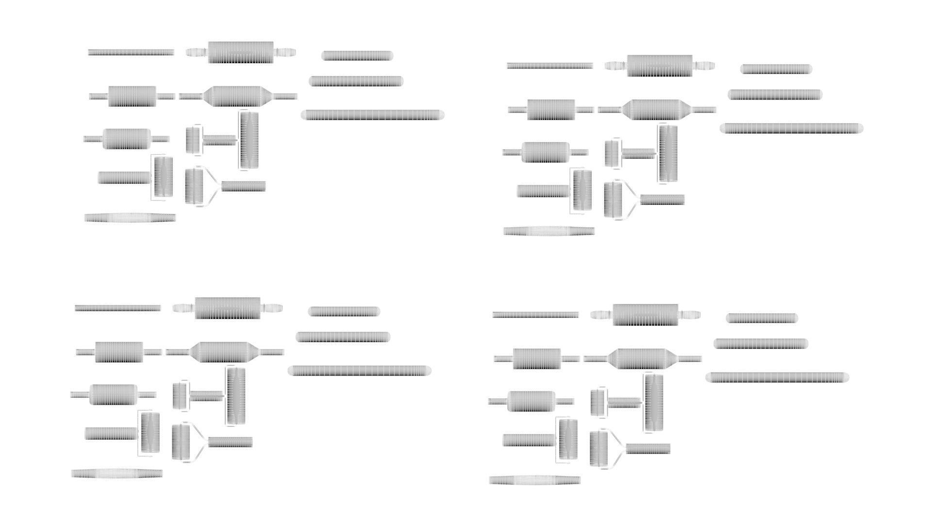 Metallic Rolling Pins Set 3D model_23