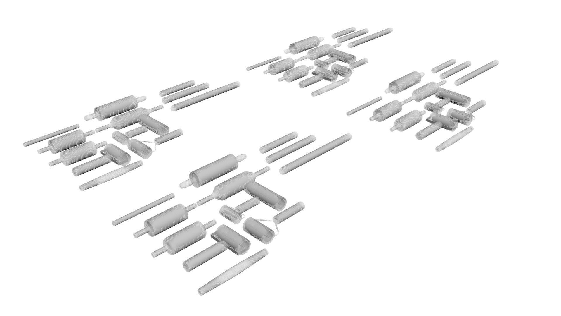 Metallic Rolling Pins Set 3D model_18