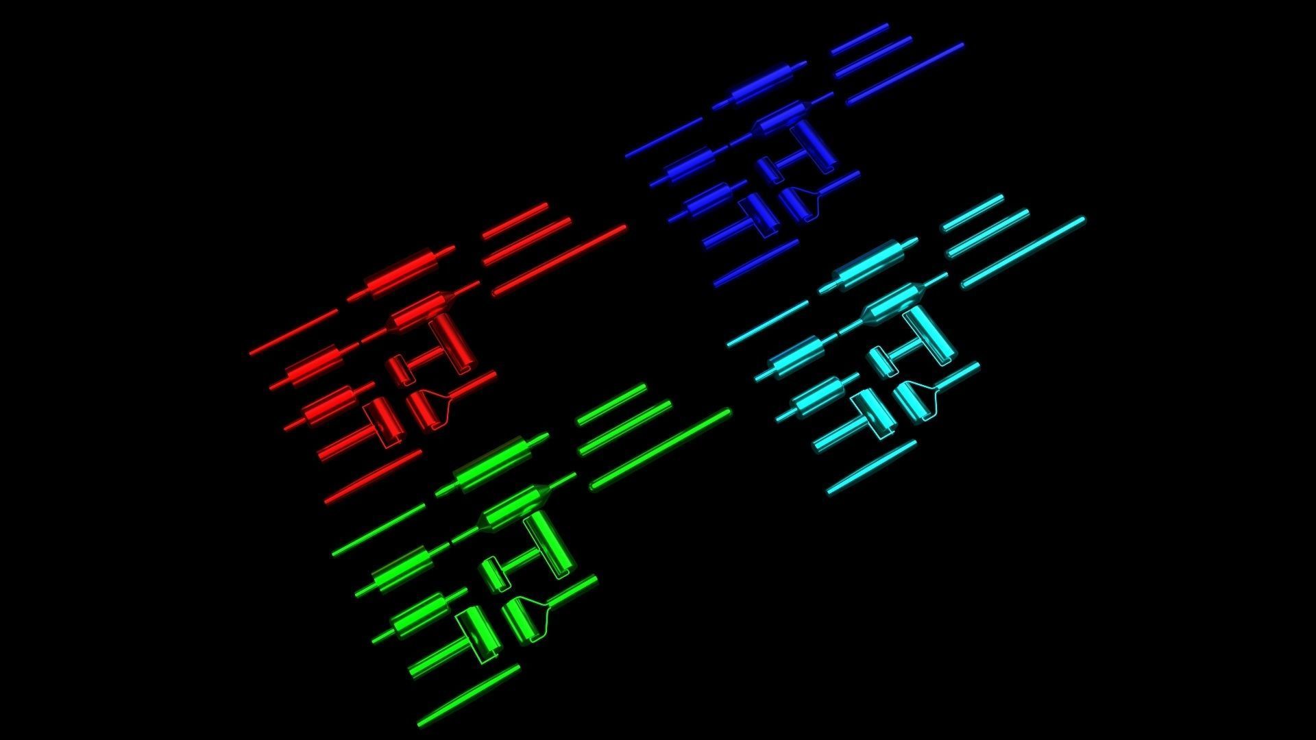 Metallic Rolling Pins Set 3D model_10