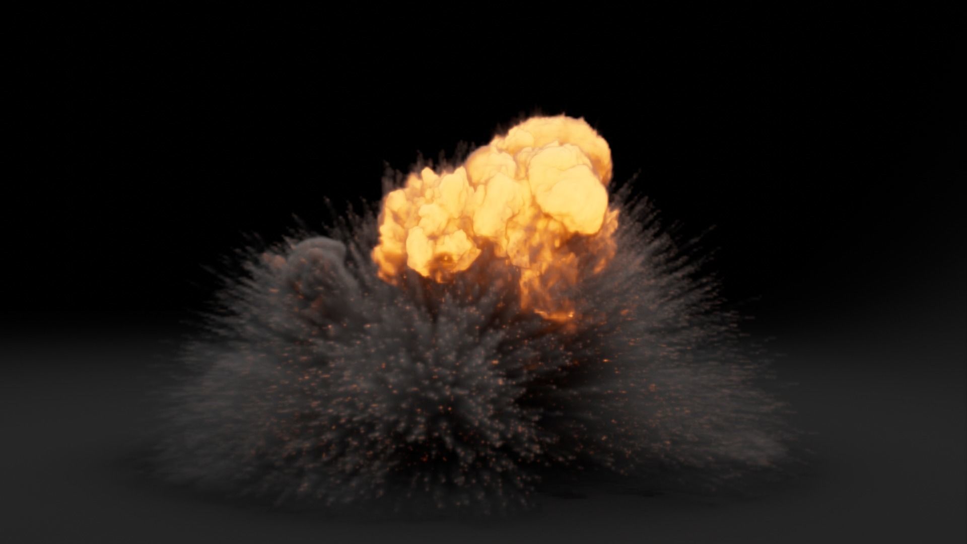 Super Realistic Explosion 2 - vdb animated 3D model_4